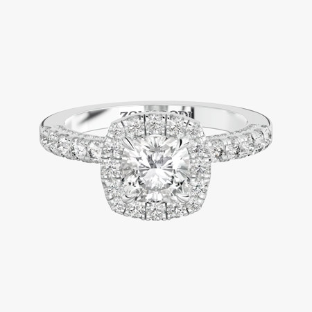 Deluxe Cushion-Cut Solitaire Ring
